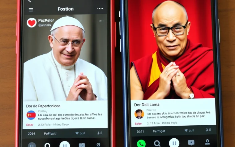 Papa Francisco e Dalai Lama Surpreendem ao Trocar Mensagens de Paz nas Redes Sociais