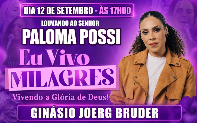 Paloma Possi se apresenta no grande evento “Eu Vivo Milagres” em setembro